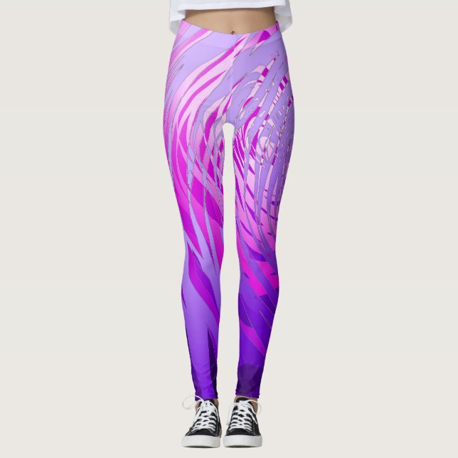 Komplexe Spirale Lila - Leggings (Vorderseite)
