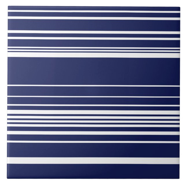 Komplexe Streifen - blau Fliese (Vorderseite)