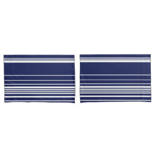 Komplexe Streifen - blau Kissenbezug