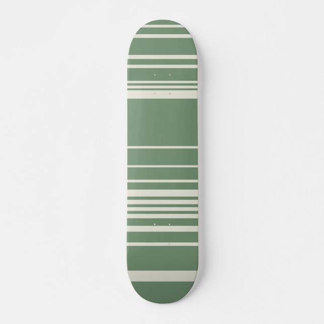 Komplexe Streifen in Grün Skateboard (Vorne)