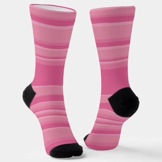 Komplexe Streifen in Rosa Socken (Gewinkelt)