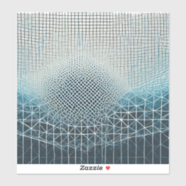 Komplexer Maschenhintergrund in Blues Aufkleber