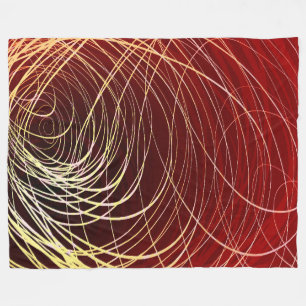 Komplexer Strudel-goldenes Rot - Fleece-Decke Fleecedecke