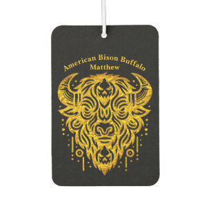 Komplexes Bison-Design mit Stammelementen Autolufterfrischer
