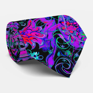 Komplexes Blau Lila Paisley Krawatte