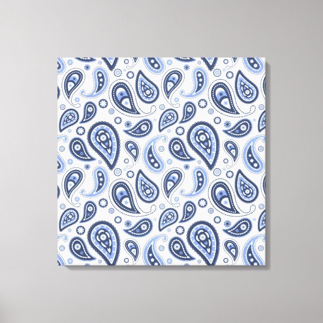 Komplexes florales Paisley-Druckdesign Leinwanddruck (Vorderseite)