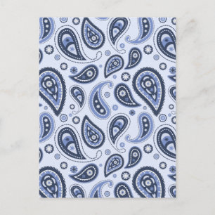 Komplexes florales Paisley-Druckdesign Postkarte