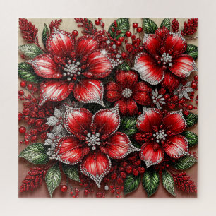 Komplexes juwelenverziertes florales Design