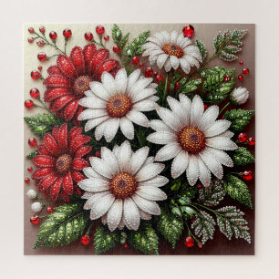 Komplexes juwelenverziertes florales Design
