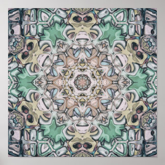 Komplexes Kaleidoskop-Muster Poster