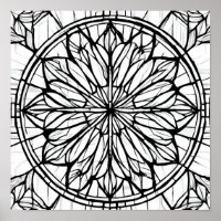 Komplexes Kathedralenlinienmuster: Buntglas