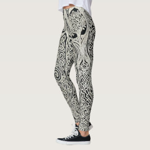 Komplexes keltisches Baum-des-Lebens-Knotwork-Desi Leggings