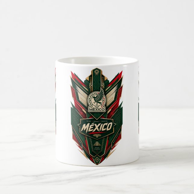 Komplexes mexikanisches Themenemblem Kaffeetasse (Mittel)