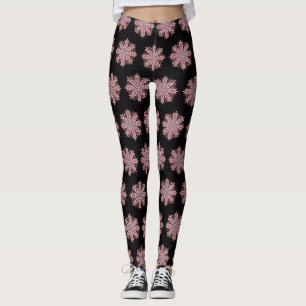 Komplexes Schneeflockendesign Leggings