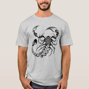 Komplexes verziertes Mandala-Skorpion-Design T-Shirt