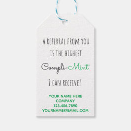 Kompliment für den Umgang mit Geschäftsinformation Geschenkanhänger