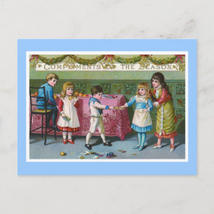 "Komplimente der Jahreszeit" Vintag Postkarte