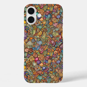 Komplizierte winzige Muscheln iPhone 16 Plus Hülle