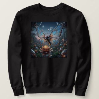 Komplizierter Roboter Schmetterling auf Steampunk  Sweatshirt