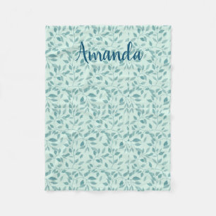 kompliziertes botanisches Muster Fleecedecke