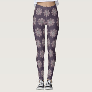 Kompliziertes Snowflake-Design Leggings