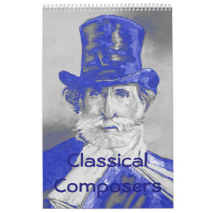 Komponisten Kalender - Symphony in Blue & Grey
