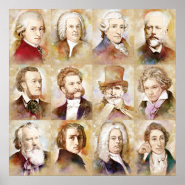 Komponisten - Mozart, Bach, Beethoven und mehr! Poster