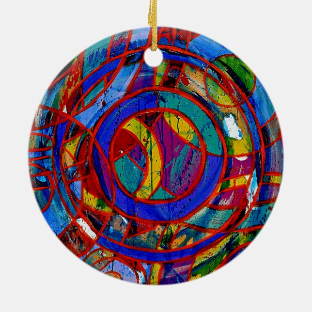 Komposition #17 von Michael Moffa Keramik Ornament (Hinten)