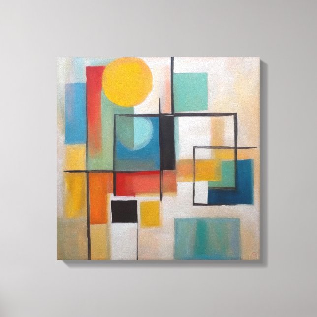 Komposition 2204 - überzogene Canvas Print Leinwanddruck (Vorderseite)