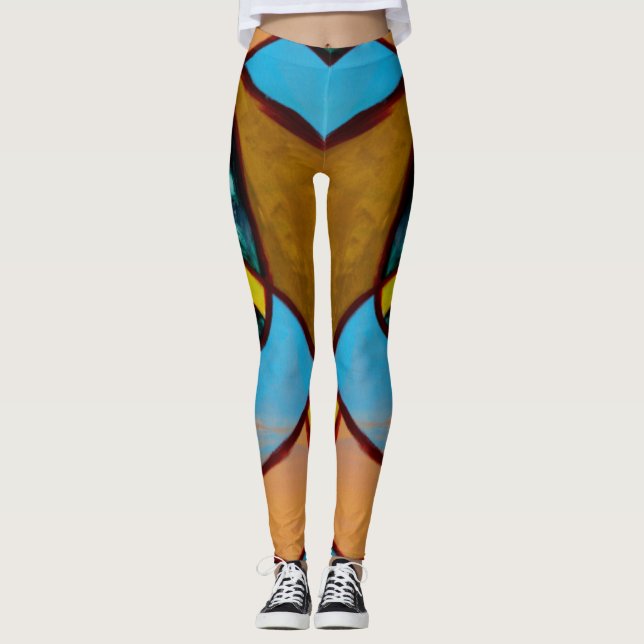 Komposition #8 von Michael Moffa Leggings (Vorderseite)