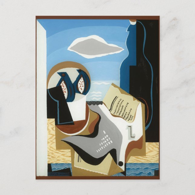 Komposition A L'oiseau von Louis Marcoussis Postkarte (Vorderseite)