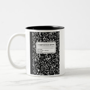 Komposition Buch/Student-Lehrer Zweifarbige Tasse
