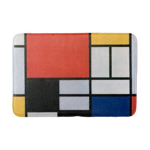Komposition im Stil von Piet Mondrian aus der Vint Badematte