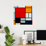 Komposition mit großem rotem Flugzeug Poster<br><div class="desc">Komposition mit Grosses Rotes Flugzeug,  berühmtes Gemälde von Piet Mondrian</div>
