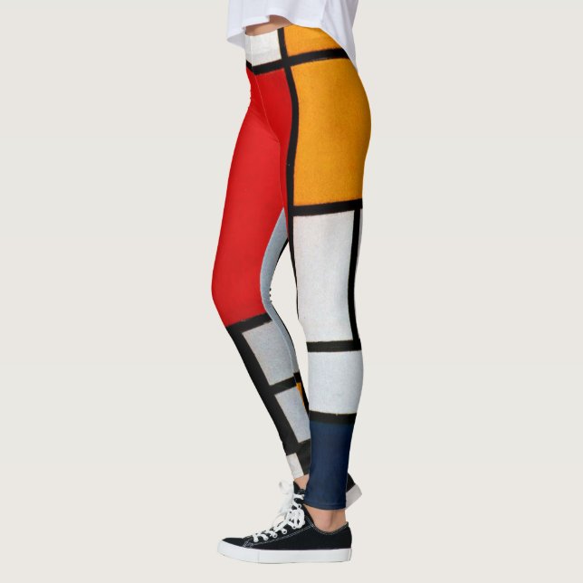 Komposition mit großer roter Ebene Leggings (Links)