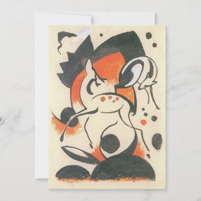 Komposition mit Two Dees von Franz Marc (Vorderseite)