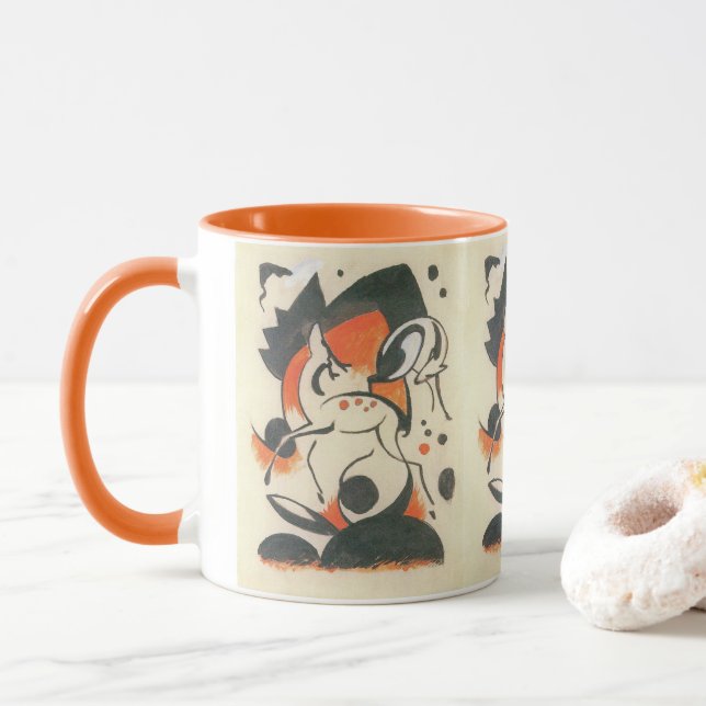 Komposition mit Two Dees von Franz Marc Tasse (Mit Donut)