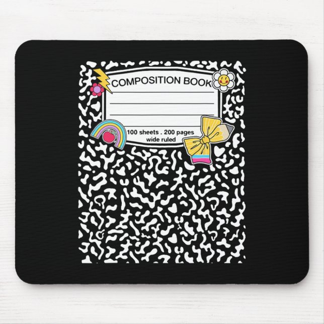 Komposition Notebook Matching Group Halloween Teac Mousepad (Vorne)