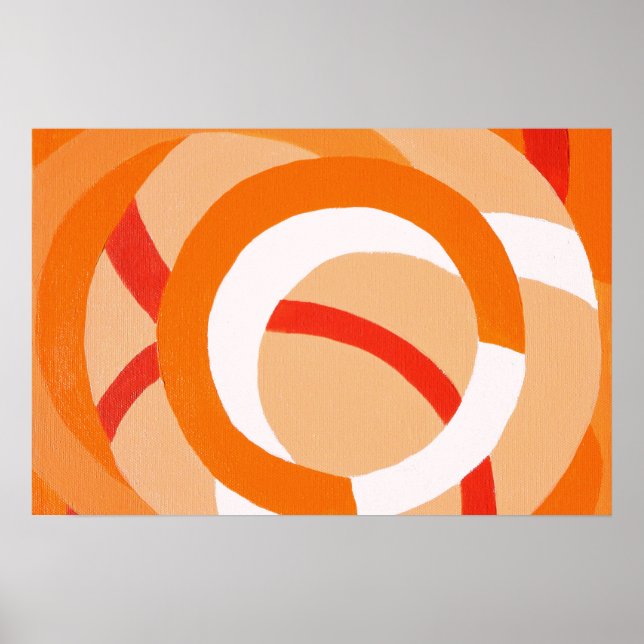 Komposition Nr. 43 - Orange Monochrome Poster (Vorne)