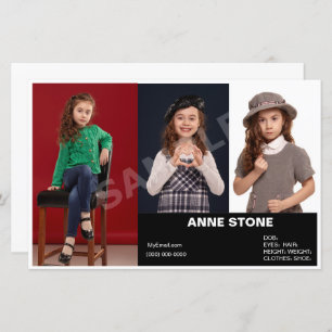 Komposition Schauspielmodell Headshot Kinder Zed