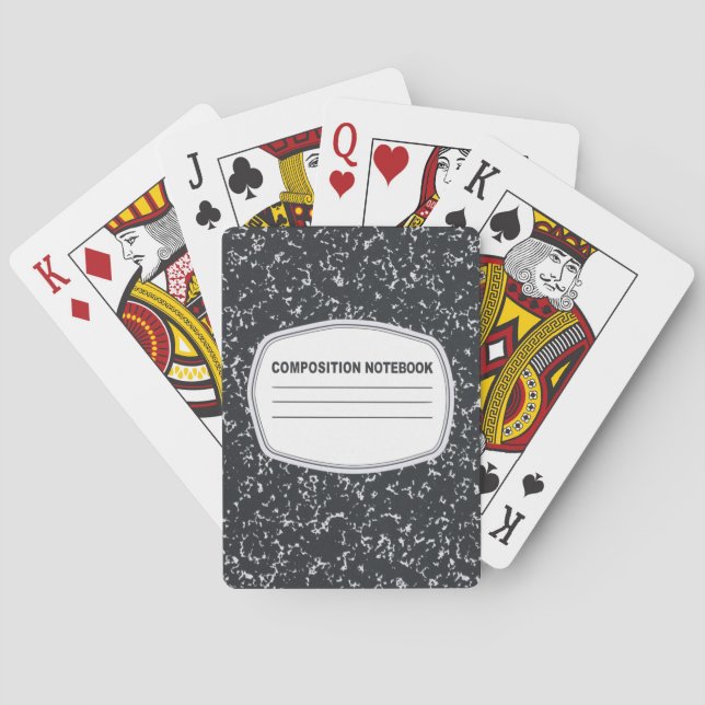 Kompositions-Notizbuch-Spielkarten Spielkarten (Rückseite)