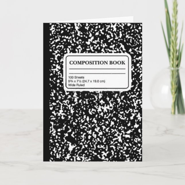 Kompositionsbuch/Studentenlehrer Karte (Vorderseite)