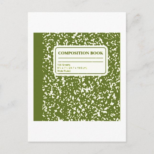 Kompositionsbuch/Studentenlehrer Postkarte (Vorderseite)