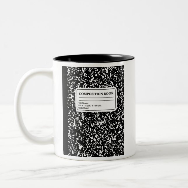 Kompositionsbuch/Studentenlehrer Zweifarbige Tasse (Links)