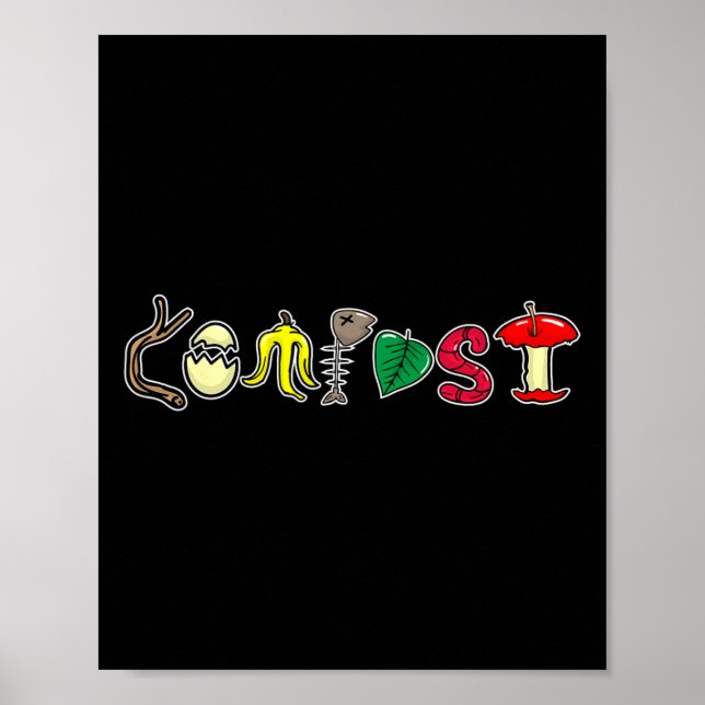 Kompostierung Recycelnd Earth Day Compost Gerecyce Poster (Vorne)