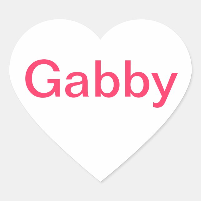 komprimierte Gabby-Aufkleber Herz-Aufkleber (Vorderseite)
