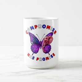 Kompromiss hat versprochen kaffeetasse