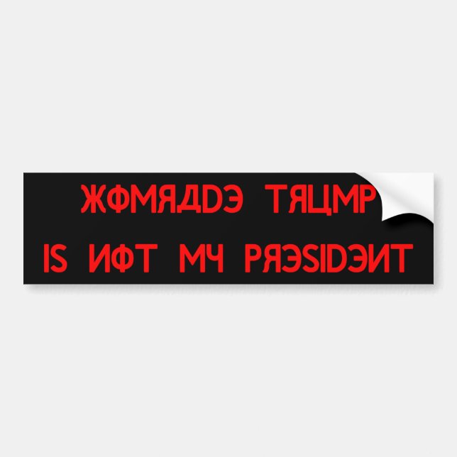 Komrade Trumpf ist nicht mein Präsident Autoaufkleber (Vorne)