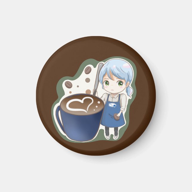 Komugisui Kaffee Tasse Magnet (Vorne)