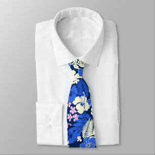 Kona Bay Hawaiian Hibiskus Aloha Shirt Print Krawatte